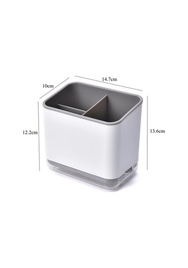 Pazly Çift Katmanlı Ayrılabilir Kafes Çatal Kaşık Depolama Tutucu Drenaj Raf Mutfak Organizatör Siyah Siyah