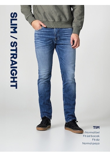 Jack & Jones Tim 119 Slim Jean 12181054 Grey Denim Gri