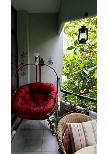 Murtiko Ev Bahçe Ofis Teras Balkon Lüks Minderli Hamak Salıncak