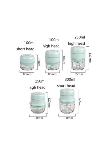 Pazly Cbtx Zm-14 Ev Tipi Mini Kablosuz Sarımsak Ezici, Renk: Yeşil 100ml, Küçük Ve Pratik Çok Renkli