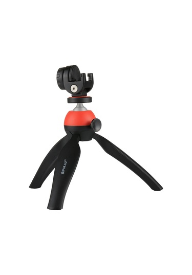 Akıllı Telefonlar İçin 360 Derece Top Kafa Ve Telefon Kelepçesi İle Puluz Cep Mini Tripod Dağı Kırmızı