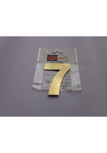 Gendec 8 Cm Altın Sarı Paslanmaz Metal No:7 Kapı,Villa,Birim No