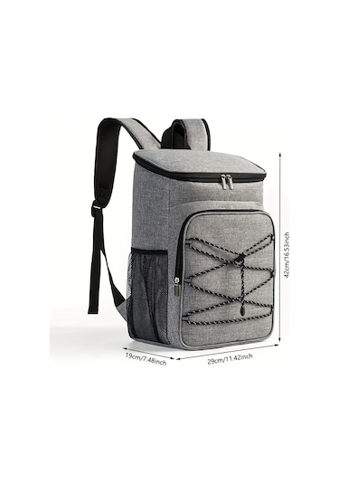 Yaozixa Oxford Kumaş Çift Omuzlu Soğutucu Çanta, Büyük Kapasite, Piknik Ve Outdoor Kullanıma Uygun, Soğuk Saklama Özelliği, Lacivert Lacivert