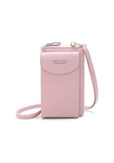 Kadın Çapraz Askılı Telefon Çantası Pembe Diğer