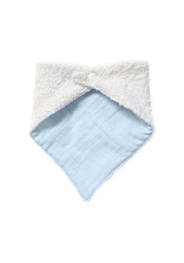 Bebek Ağız Bezi Salya Önlüğü Fular Çok Amaç 2'li M-byz Beyaz - Mavi