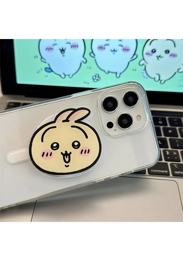 Goldenqian Ins Kore Sevimli Komik Karikatür Magsafe Manyetik Telefon Tutma Tok Standı Iphone 16 S25 Kablosuz Şarj Kutusu Katlanabilir Tutucu I I