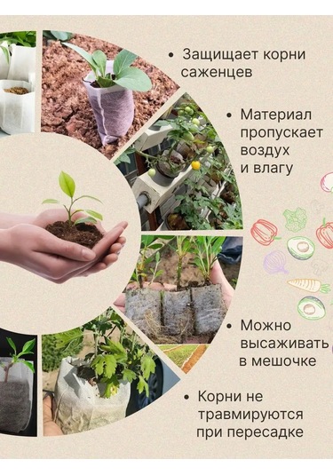 Ts 14 16 Cm Kumaş Fide Torbaları 144388411