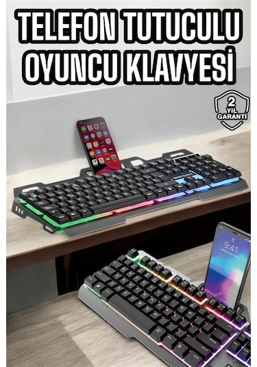 Klavyesi Q Klavye Rgb Işıklı  Mouse