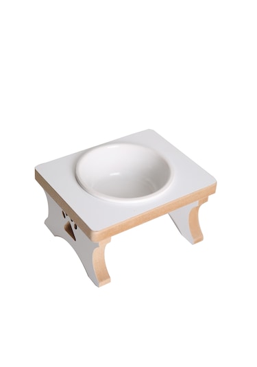 Realwood Seramik Kaseli Tekli Büyük Irk Köpek Su Mama Standı