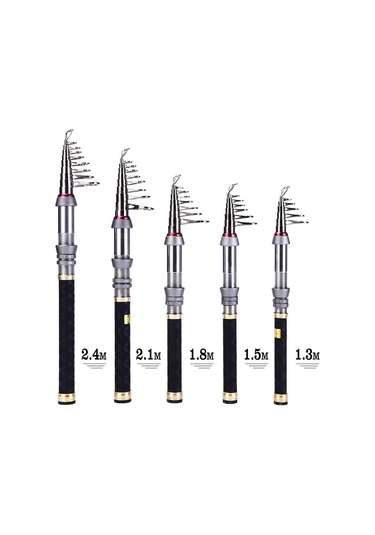 Yüksek Karbonlu Tuzlu Su Teleskopik Olta Süper Sert Ultra Hafif Çubuk Karbon 1.5 M