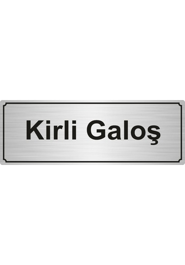 Kirli Galoş Yönlendirme Levhası 5Cmx20Cm Gümüş Renk Metal