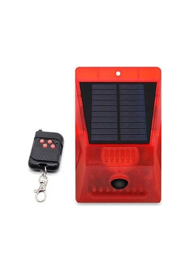 Tongxida Gece Güvenliği İçin Güneş Enerjili Hareketli Alarm Işığı N911c - 110db Sesli, 4 Modlu, 200m Kumandalı, Ip65 Su Geçirm