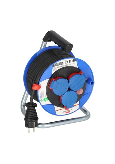 Brennenstuhl Garant Serisi H05rr-f 3g1,5 Ip44 Lisanslı 3 Soketli 15 Metre Uzunluğa Sahip Makaralı Kablo 15 Metre