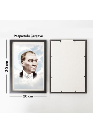 Atatürk Tasarımlı Yapışkanlı Sök Tak Çerçeve 20x30cm 32772