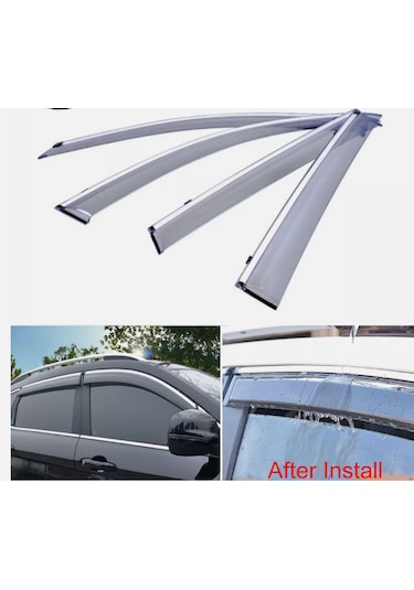 Honda Crv 2007 2012 Cam Rüzgarlığı Kromlu 4lü Set