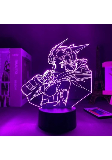 Goldenqian 3d Gece Lambası Dokunmatik Masa Lambası Gece Lambası Renkli Gece Lambası Gece Lambası Anime 3d Işık Led Gece Lambası Çocuklar Için Doğum Günü Hediyesi M53oıc Siyah