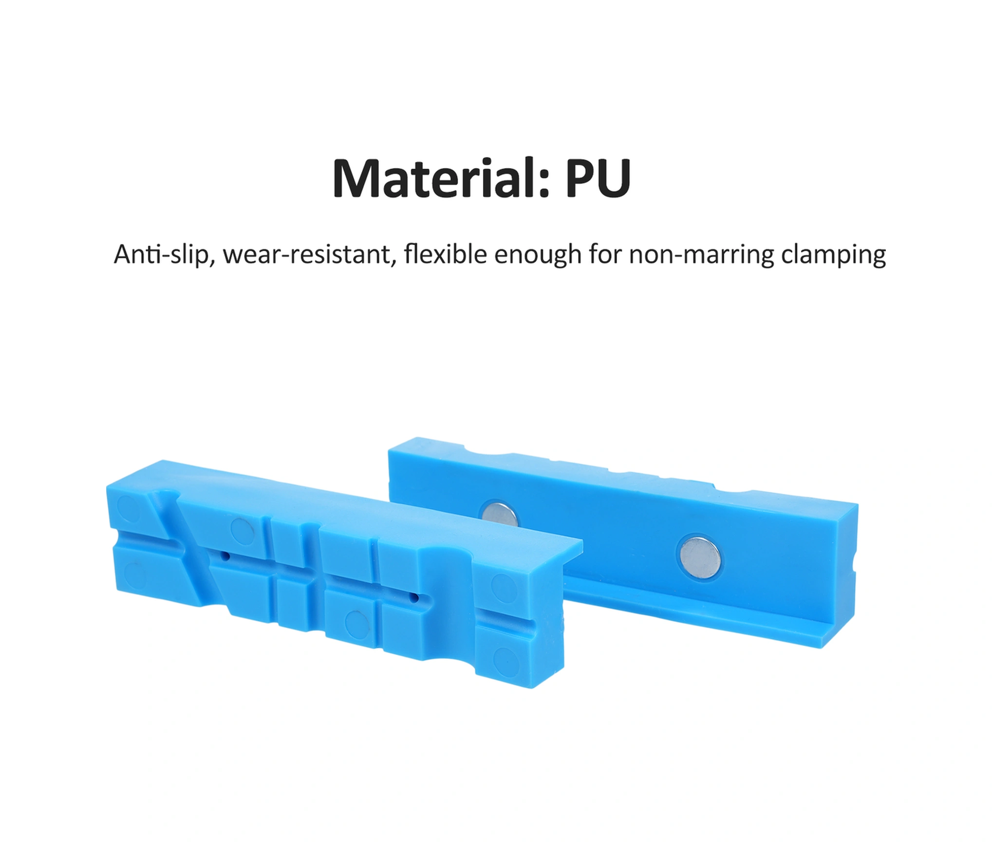 Skycity Magneetik Muayene Aleti Tırnaklı Tırnak Koruması, Kayma Önleyici Pu Paspası, Mavi, 2 Adet