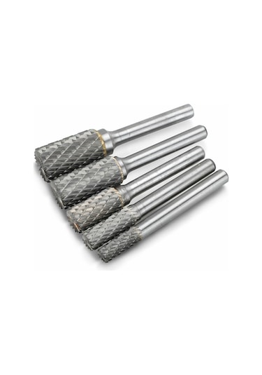 Hallow 1/4" Çift Kesim Tungsten Karbür Döner Çapak Temizleyici 5 Adet