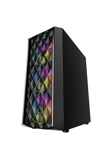 Everest Bumpy 4*12Cm Rainbow Fan Tempered Camlı Gaming Oyuncu Kasası