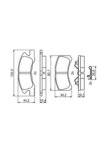 Mitsubishi Attrage 1.2 2014-2016 Bosch Ön Balata