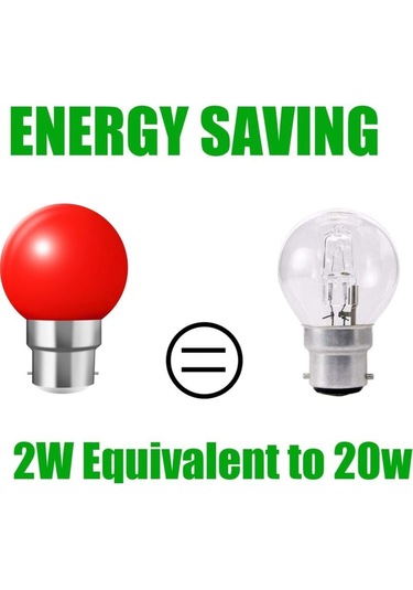 20 Adet Renkli Led Ampul Seti B22 Bayonet Ampuller 2w Kırmızı, Sarı, Turuncu, Yeşil, Mavi, Rakipsiz 20w'a Eşdeğer
