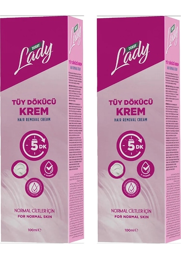 Derby Lady Tüy Dökücü Krem Normal Ciltler İçin 100 Ml X 2 Adet