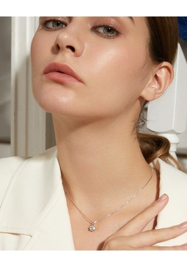 Brezza Lusso Jewelry Diamond Serisi Tektaş Aşk Stylish/night Gümüş Kadın Kolye 45 CM 45 CM