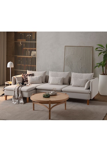 Flexy Köşe Koltuk Takımı Krem