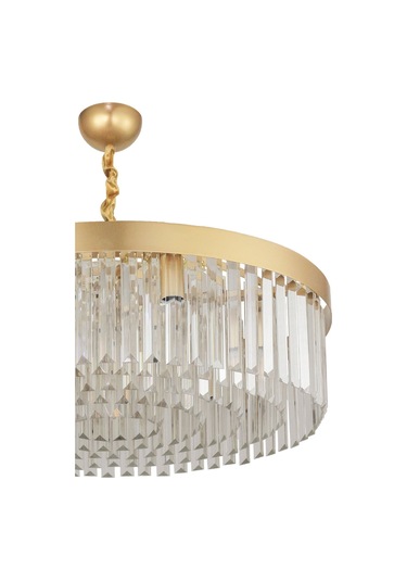 Desina 60'lık Kristal Taşlı Lüks Avize - Sarı-yaldız Sarı Yaldız