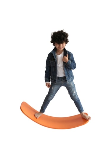 Woodnjoy Wood & Joy Doğal Ahşap Denge Tahtası Turuncu