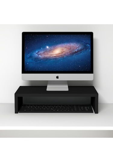 Emkawood Marry50 Monitör Yükseltici Laptop Standı Siyah
