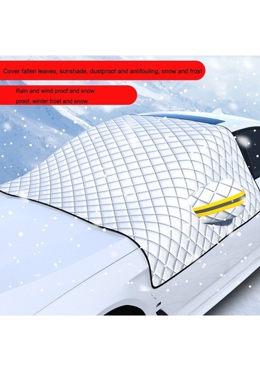 Dancemonkey Araba Kış Ön Cam Kar Kalkanı, 12 Mıknatıs Yorgan, Kalın Araba Giyim