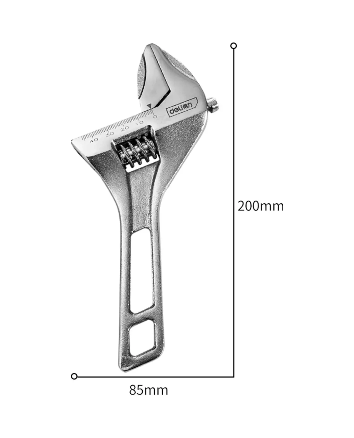 Delitools 0-44mm, 200mm Artırılmış Ağızlı Ayarlı Kompaktan Açılıp Kapanan Anahtar 34391833