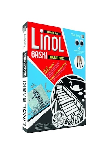 Kumtoys Linol Baskı Seti 20 x 30 CM Linol Seti Linol + Boya + Oyma
