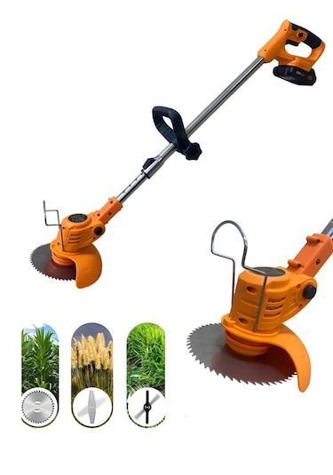 Kraft Hart 21V Çift Akülü Teleskopik Uzatma Kollu Çim Çalı Ot Biçme Şarjlı Tırpan