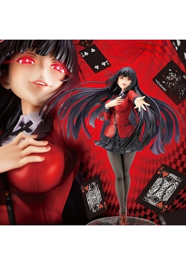 Maxaccess Anime Figürü Pvc Masaüstü Heykeli Değiştirilebilir Yüzler Kırmızı Siyah