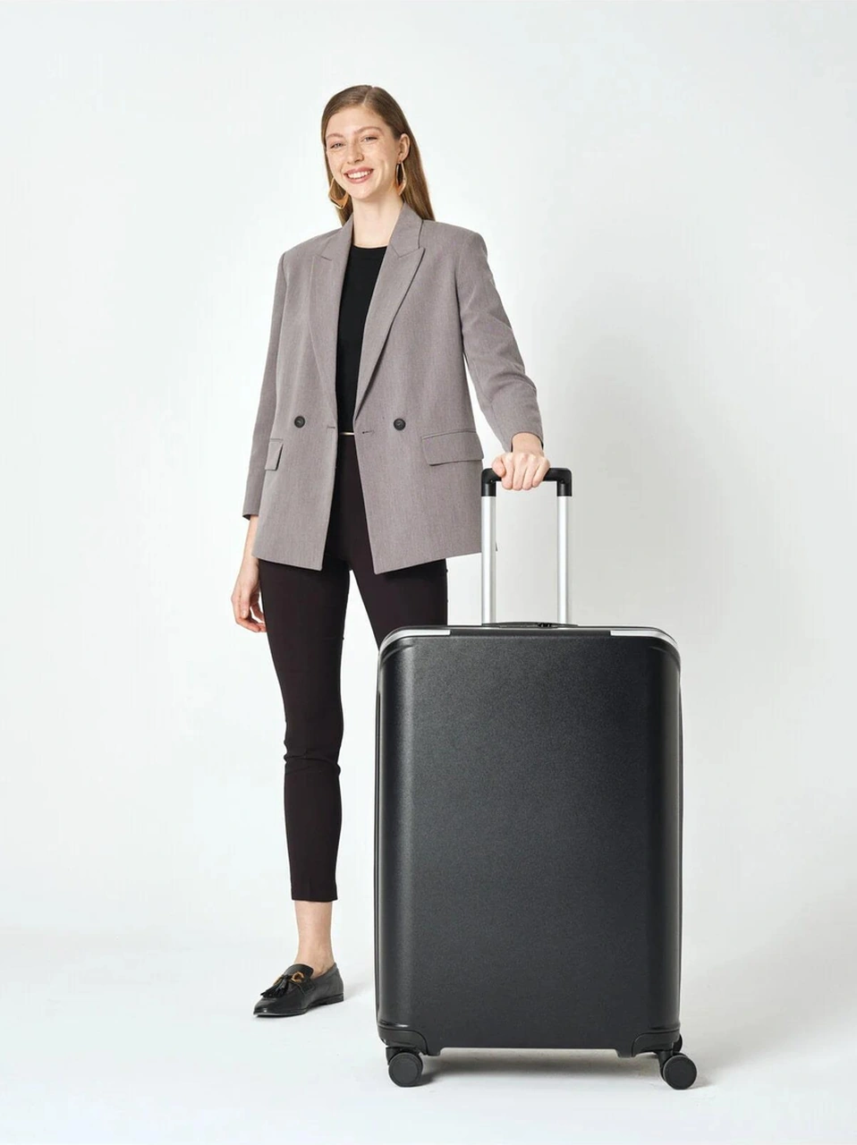 Pierre Cardin Unisex Orta Boy Valiz 04pc7090 Siyah