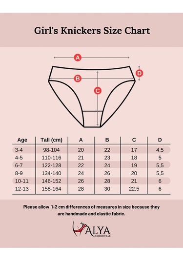 Alya Underwear Kedi Baskılı Pamuklu Kız Çocuk Külot, Renkli Slip Külot Çok Renkli P62