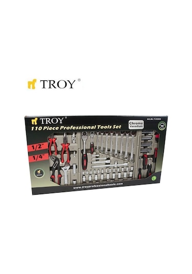 Troy 21910 Profesyonel Lokma - Anahtar - Alet Seti 110 Parça. Me
