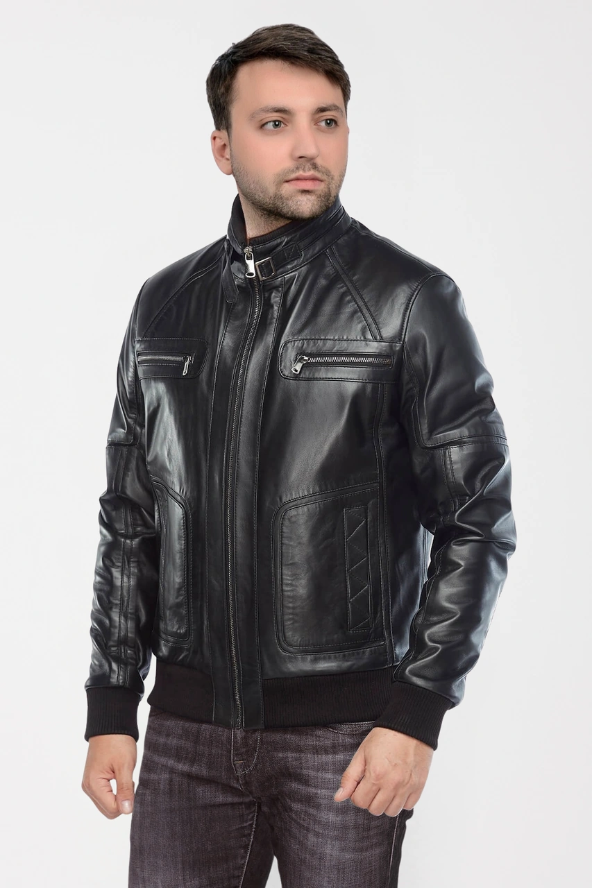 Derije Asensio Hakiki Deri Erkek Siyah Mont