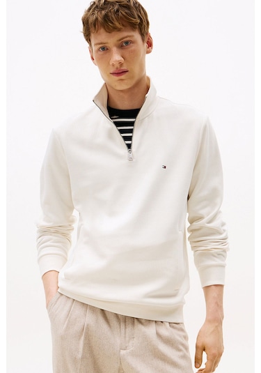 Tommy Hilfiger Erkek Sweatshirt Ekru