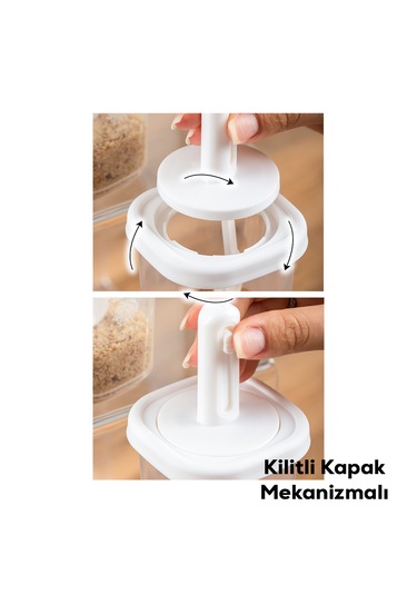 Porsima 1103 14lü Kaydırmalı Kaşıklı Kapaklı Baharatlık Seti Beya Beyaz