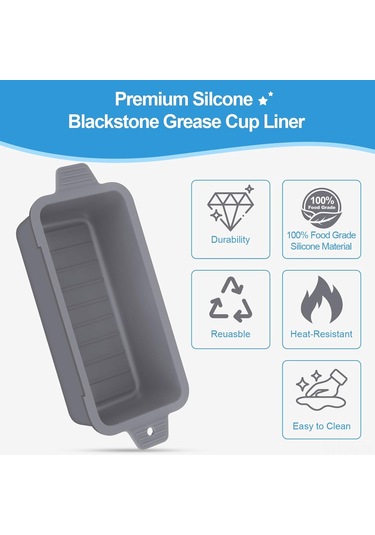 Ximistore9 2 Adet Siyah Silikon Yağ Fincan Kılıfı, Tekrarlı Kullanımlı, Dayanıklı, Fritöz Ve Tava Yağ Damlacık Tepsisi, Teppanyaki Aksesuarı Siyah