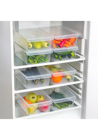 Porsima 3184 6 Adet Kapaklı Dolap Ve Buzdolabı İçi Düzenleyici 6l ŞEFFAF