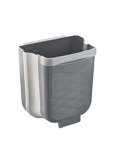 Gri Katlanabilir Mutfak Çöp Kovası 6lt 5332 Siyah