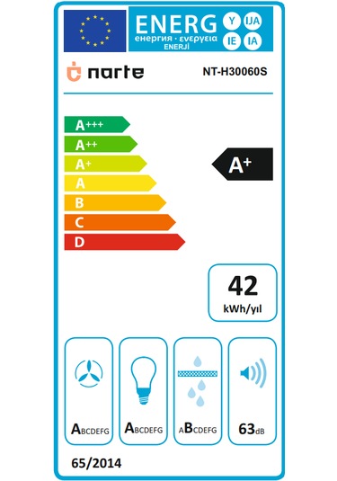 Narte 30060S Sessiz Duvar Tipi Davlumbaz