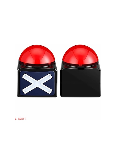 Oyun Soru Cevap Yanıt Butonu 10cm Bilgi Yarışması Işıklı Sesli Zil Uyarı Düğmesi Buzzer