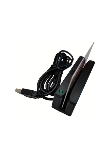 Elmpaly 1 Adet Manyetik Şeritli Kart Okuyucu - Usb Hico Loco 3 Track Sürücüsüz Kredi Kartı Okuyucu Klavye Emülasyonu