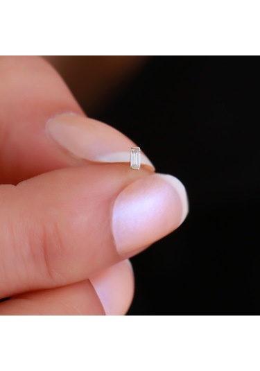 14 Ayar Altın Baget Tragus Piercing Sarı