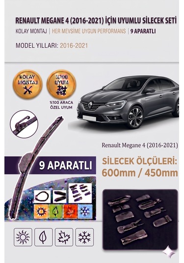 Renault Megane 4 Ön Cam Silecek Takımı 2016-2021